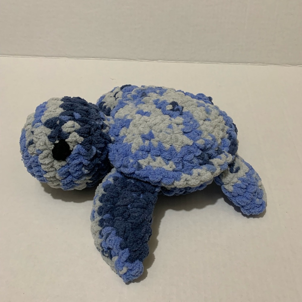 Sea Turtle Nursery Room Decor Soft Plushie Sea Turtle Handmade Crocheted - Picture 3 of 14